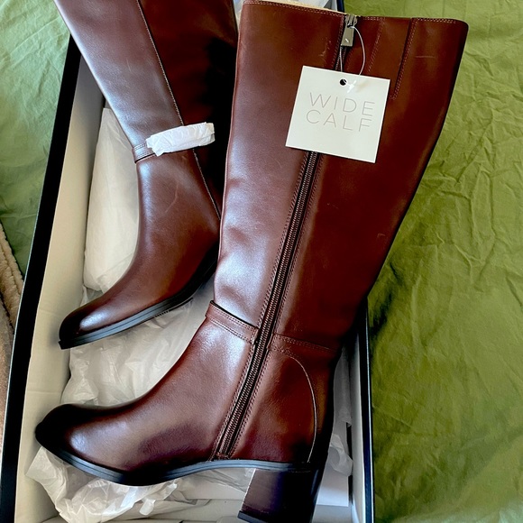 Naturalizer Brown Wide Calf Boots Size 